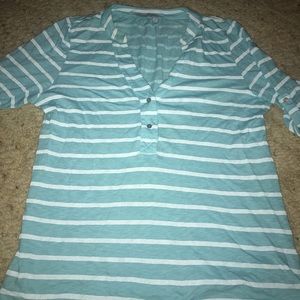 Quarter Sleeve Striped Shirt